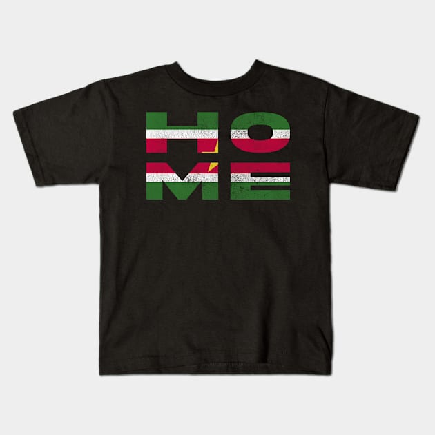 Home Suriname Flag Surinamese Kids T-Shirt by BramCrye